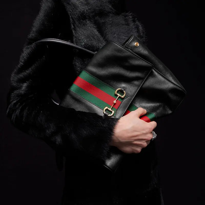 Gucci Paparazzo Series Medium Tote Bag Black