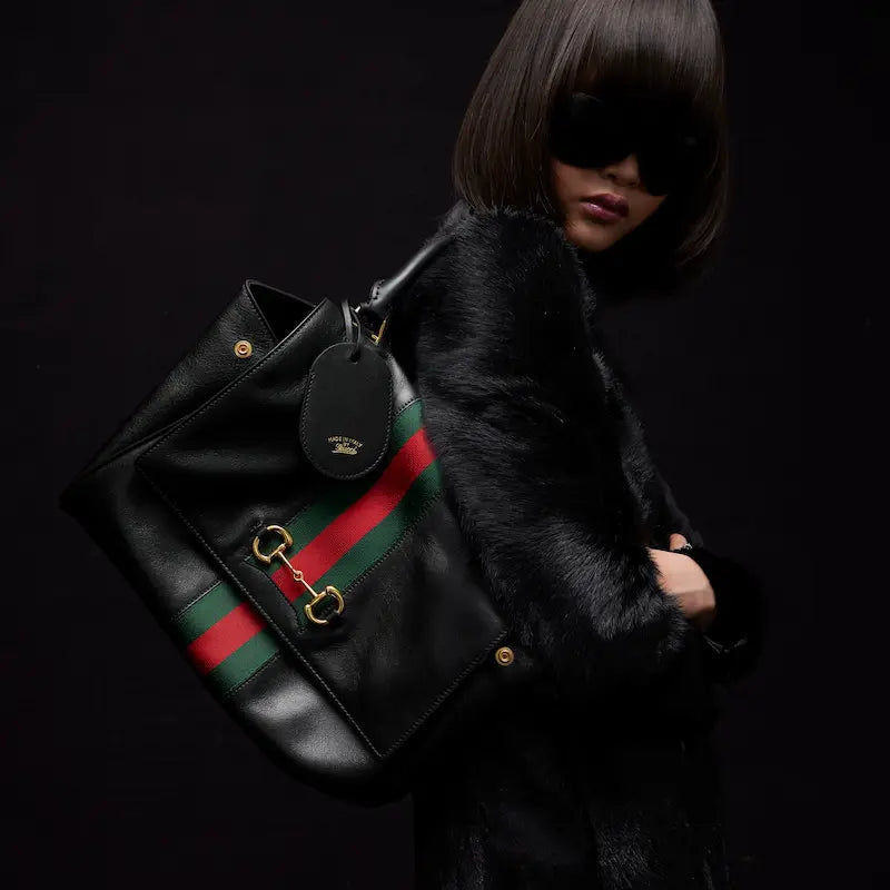 Gucci Paparazzo Series Medium Tote Bag Black