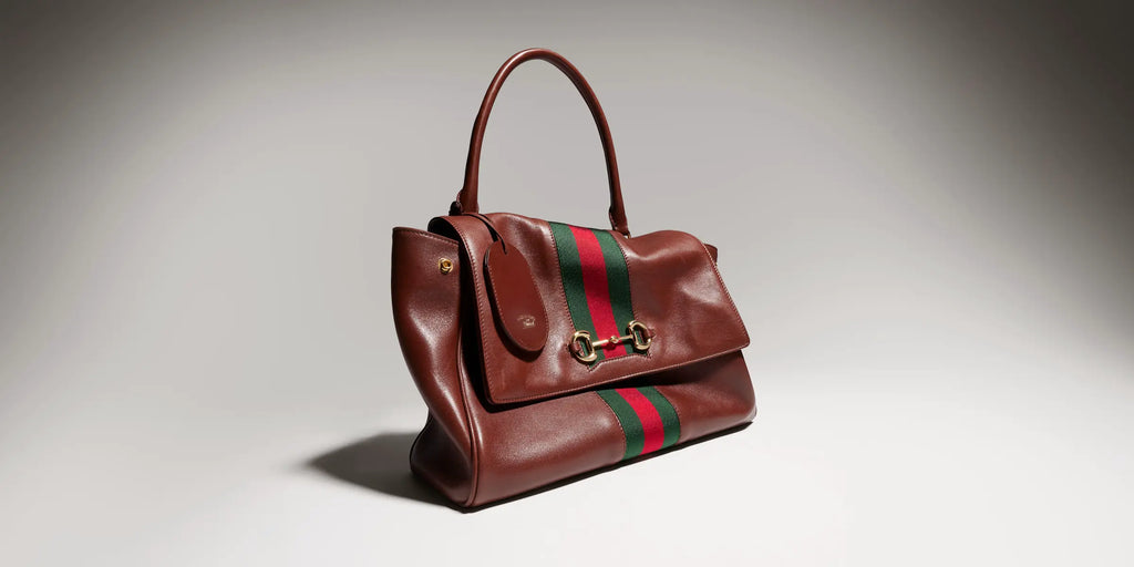 Gucci Paparazzo Series Medium Tote Bag chestnut brown