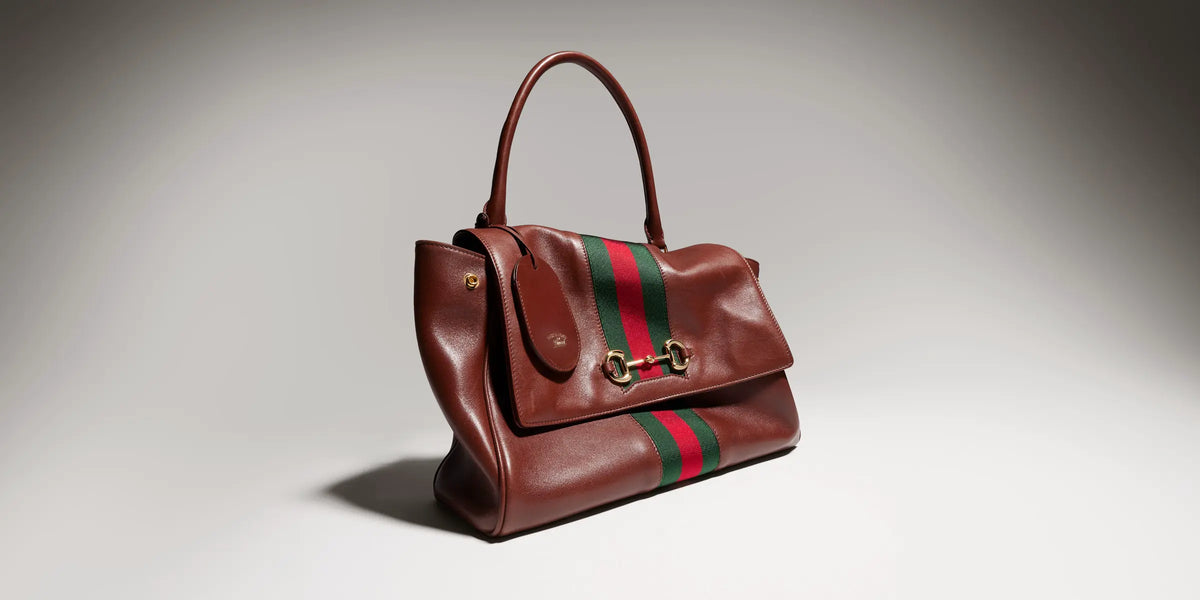 Gucci Paparazzo Series Medium Tote Bag chestnut brown