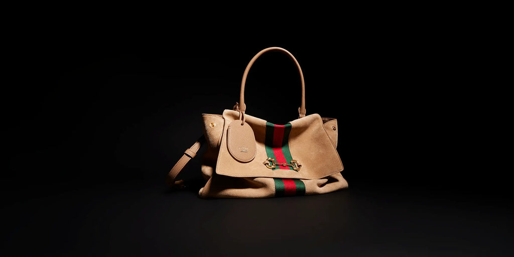 Gucci Paparazzo Series Medium Tote Bag Sand-colored
