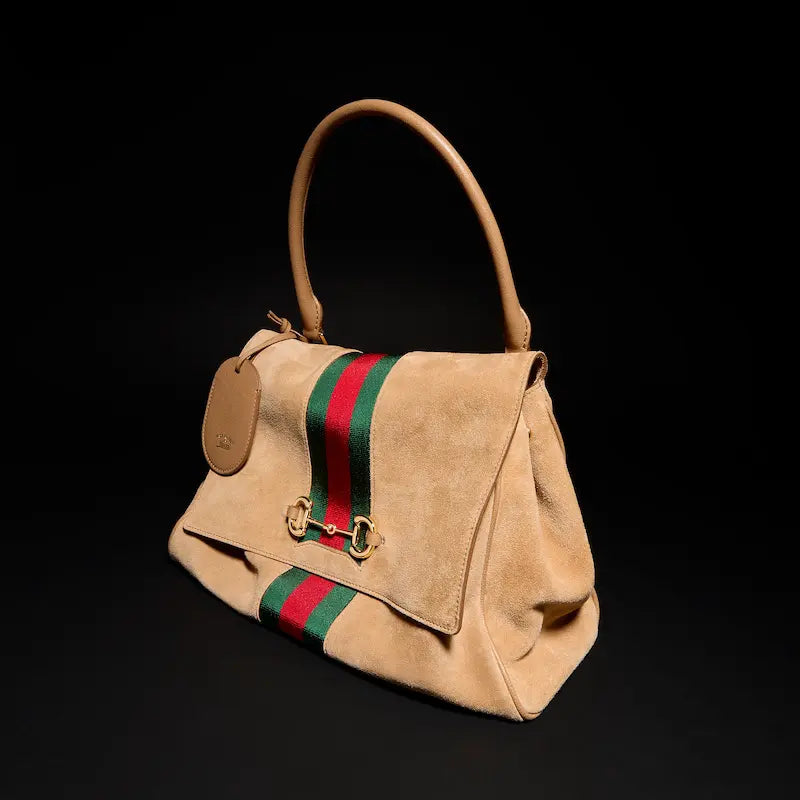 Gucci Paparazzo Series Medium Tote Bag Sand-colored