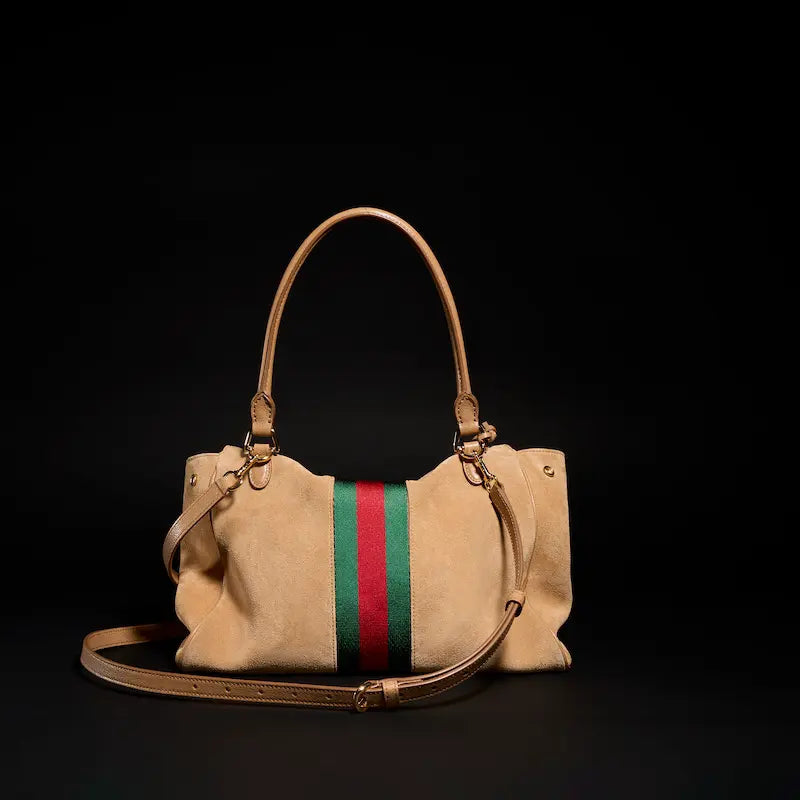 Gucci Paparazzo Series Medium Tote Bag Sand-colored