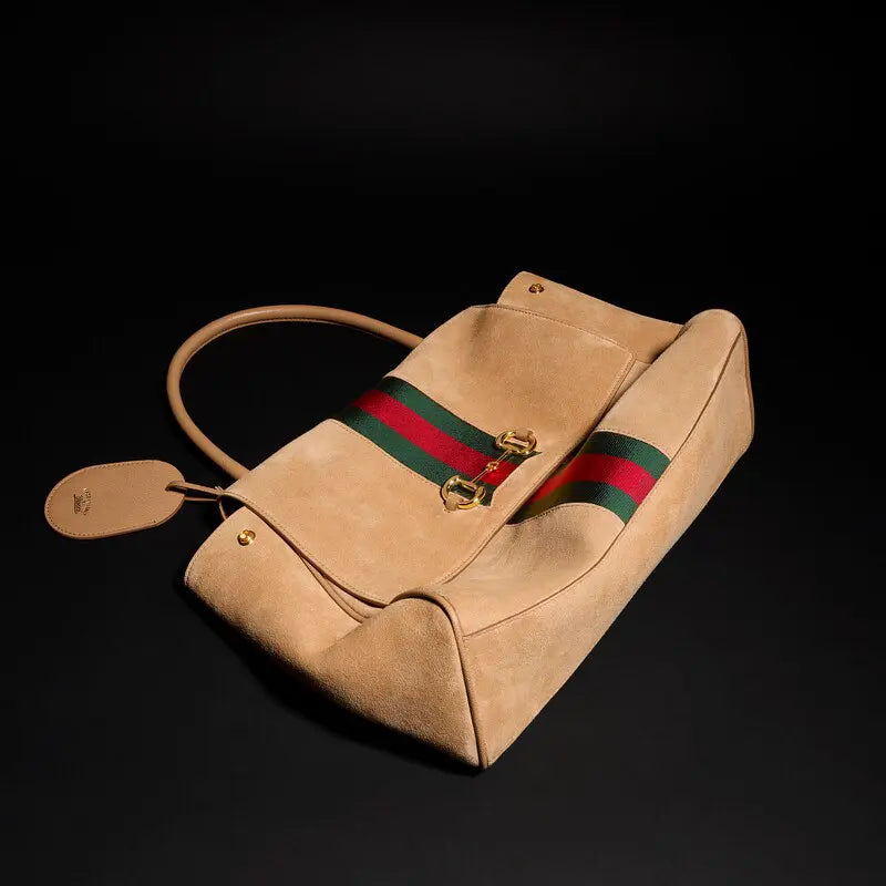 Gucci Paparazzo Series Medium Tote Bag Sand-colored