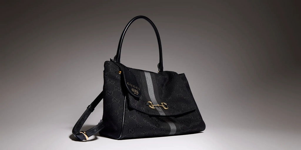 Gucci Paparazzo Series Medium Tote Bag Gray and Black
