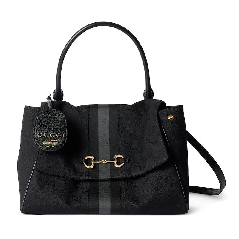 Gucci Paparazzo Series Medium Tote Bag Gray and Black