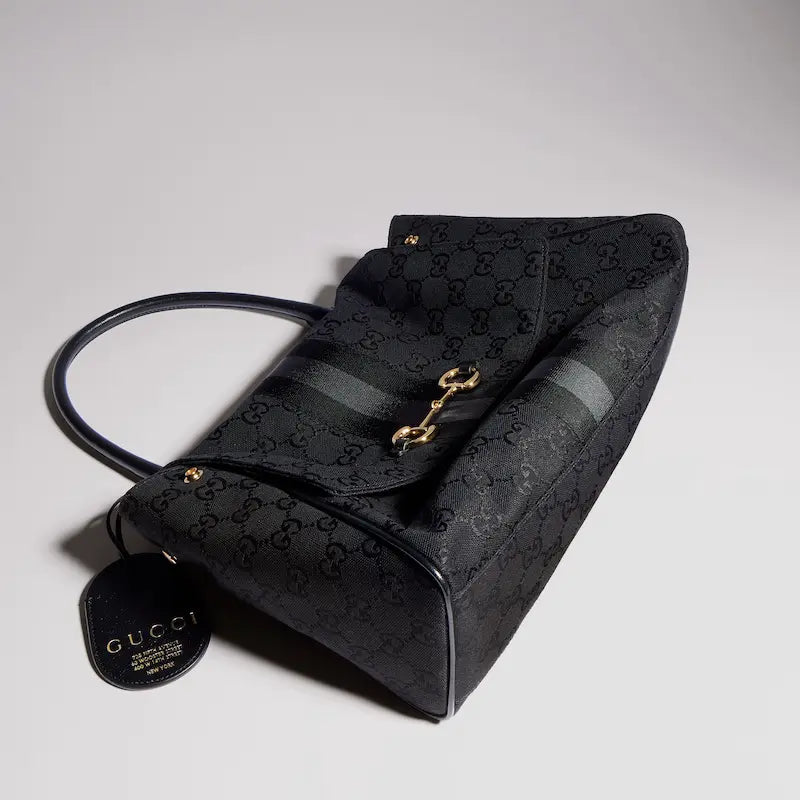 Gucci Paparazzo Series Medium Tote Bag Gray and Black