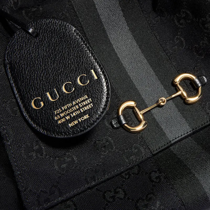 Gucci Paparazzo Series Medium Tote Bag Gray and Black