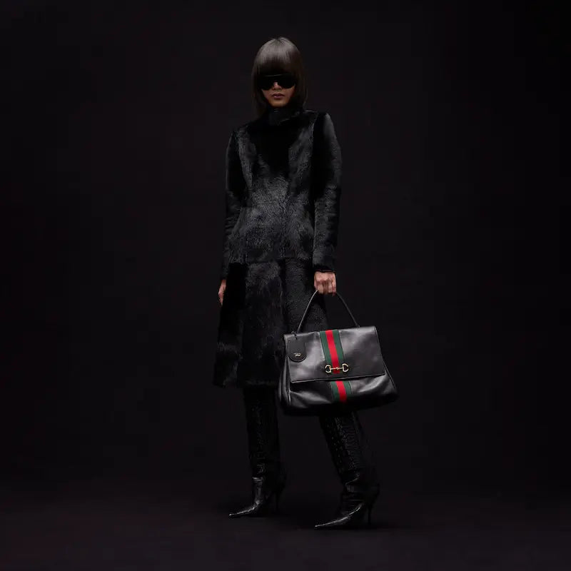 Gucci Paparazzo Series Large Tote Bag Black