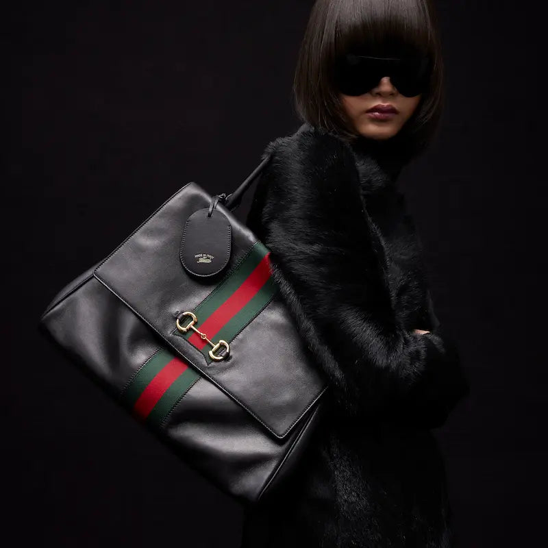Gucci Paparazzo Series Large Tote Bag Black