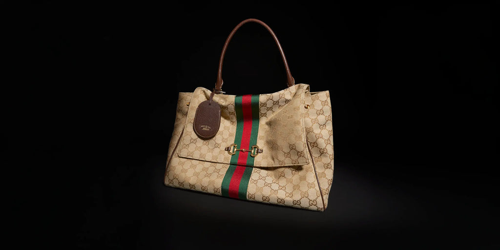 Gucci Paparazzo Series Large Tote Bag Beige and Brown