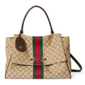 Gucci Paparazzo Series Large Tote Bag Beige and Brown