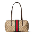 Gucci Melrose Collection Medium Boston Bag Beige and Brown