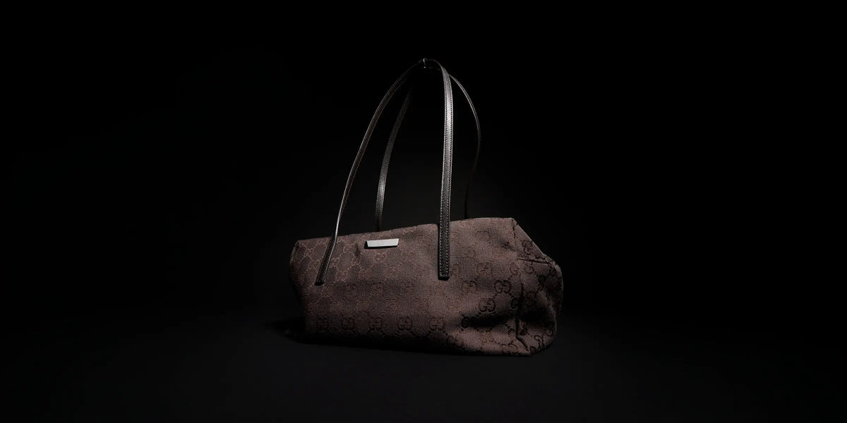 Gucci Melrose Collection Medium Boston Bag Dark Brown