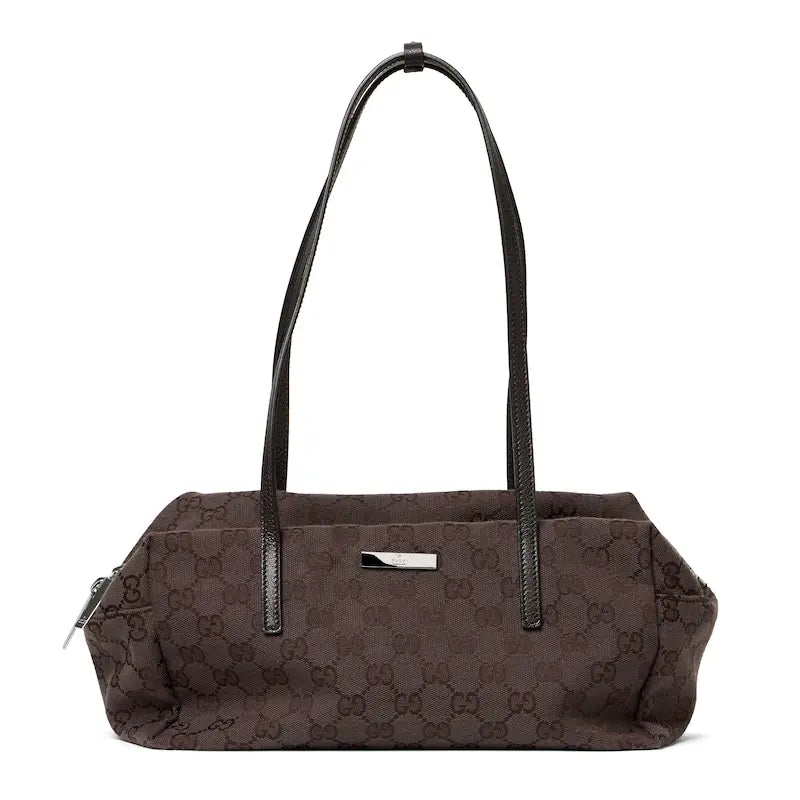 Gucci Melrose Collection Medium Boston Bag Dark Brown