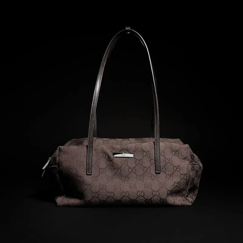 Gucci Melrose Collection Medium Boston Bag Dark Brown