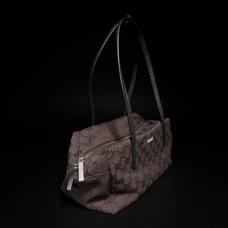 Gucci Melrose Collection Medium Boston Bag Dark Brown