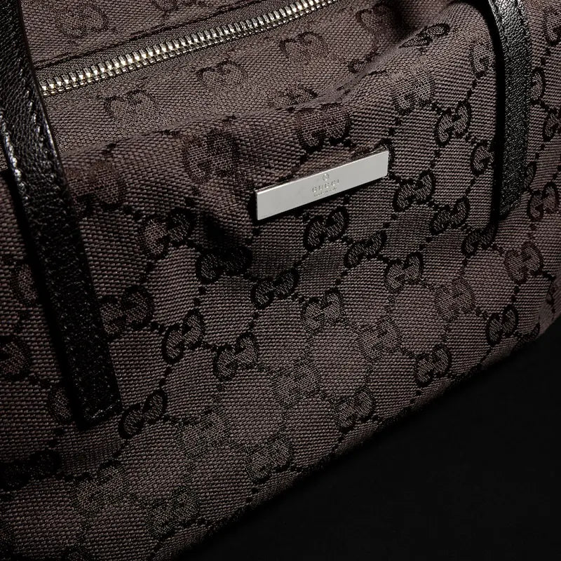 Gucci Melrose Collection Medium Boston Bag Dark Brown