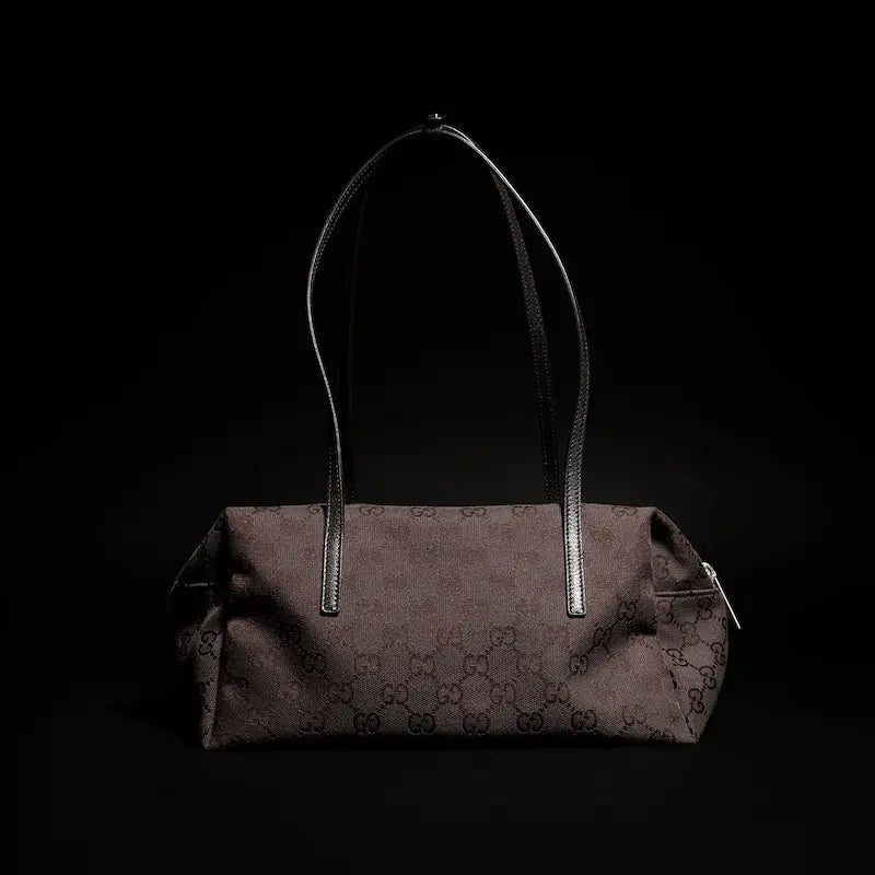 Gucci Melrose Collection Medium Boston Bag Dark Brown