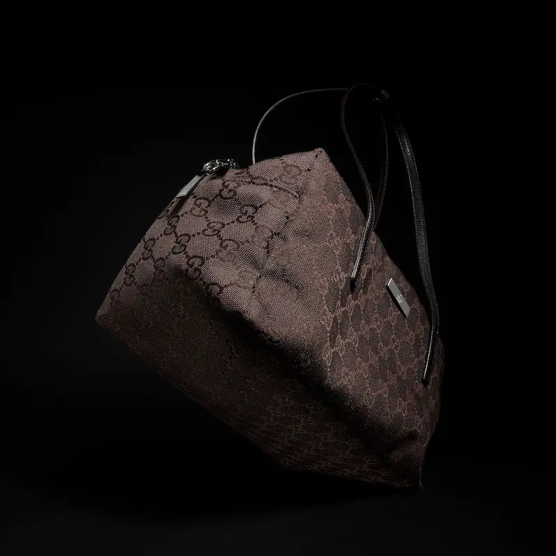 Gucci Melrose Collection Medium Boston Bag Dark Brown