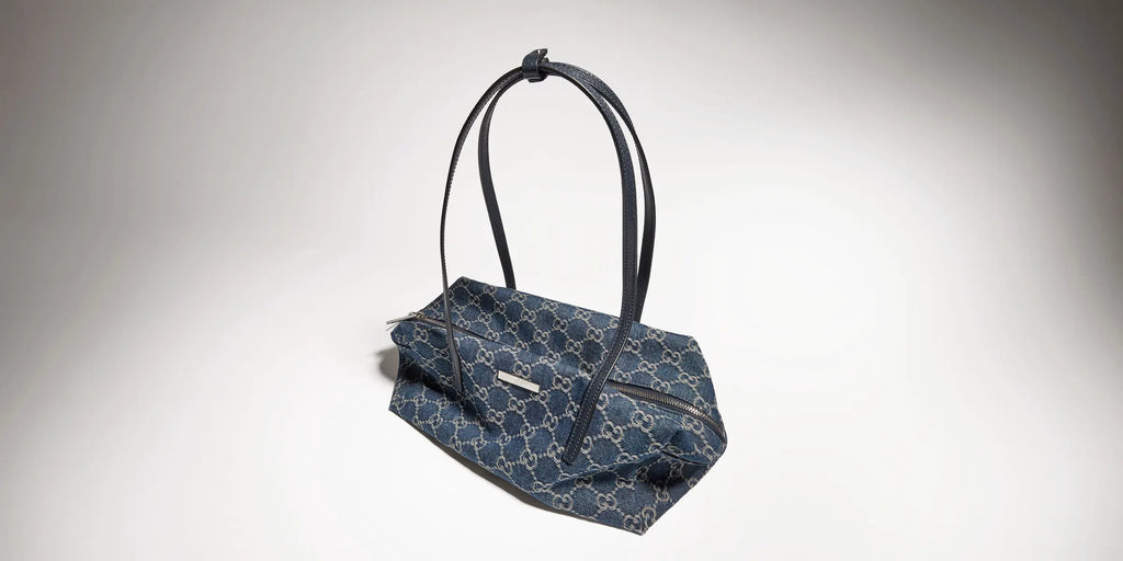 Gucci Melrose Collection Medium Boston Bag Dark Blue