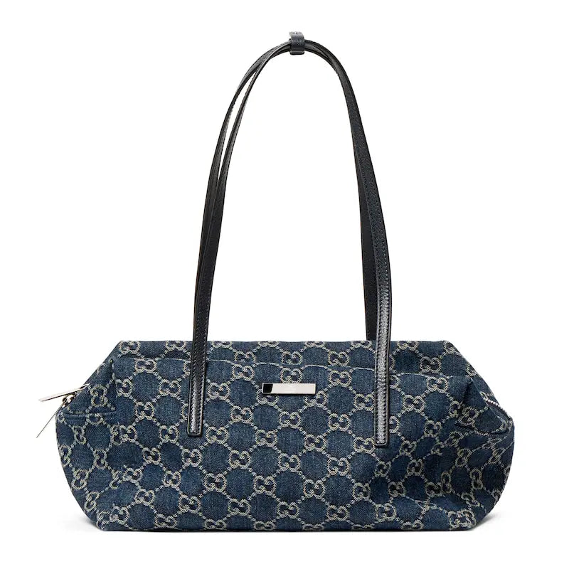 Gucci Melrose Collection Medium Boston Bag Dark Blue