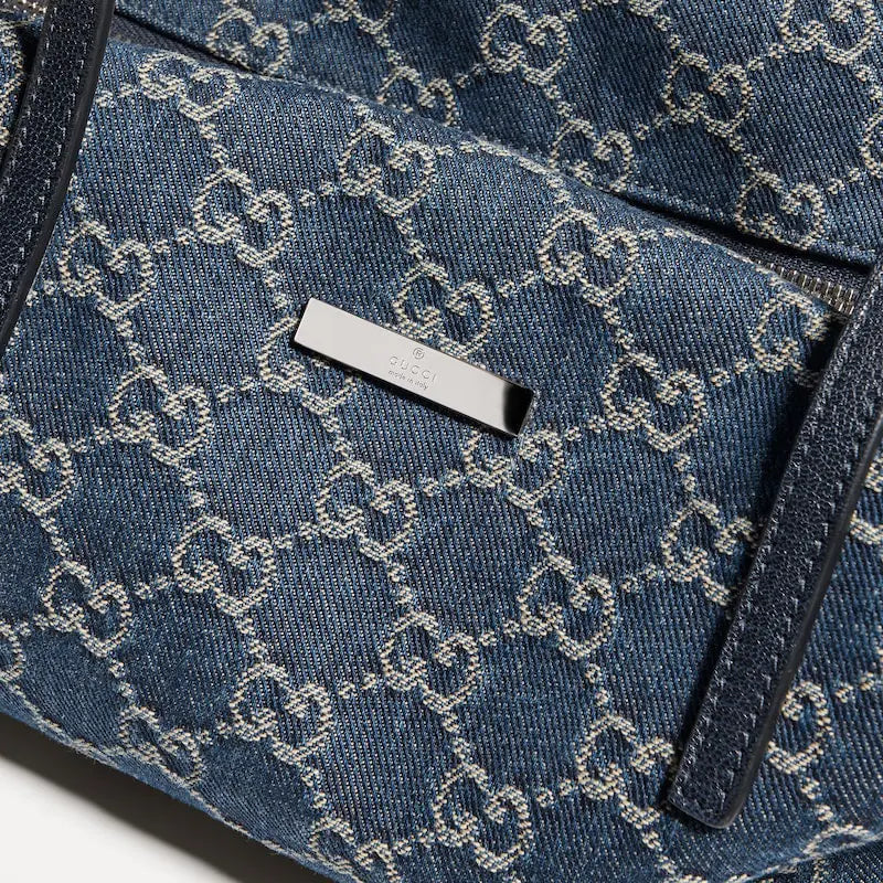Gucci Melrose Collection Medium Boston Bag Dark Blue