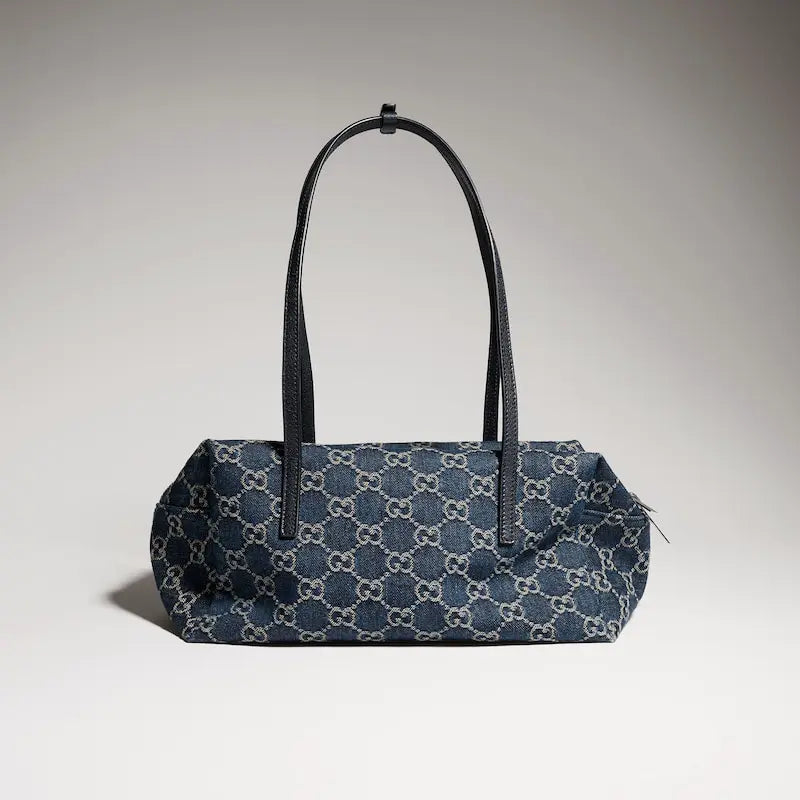 Gucci Melrose Collection Medium Boston Bag Dark Blue