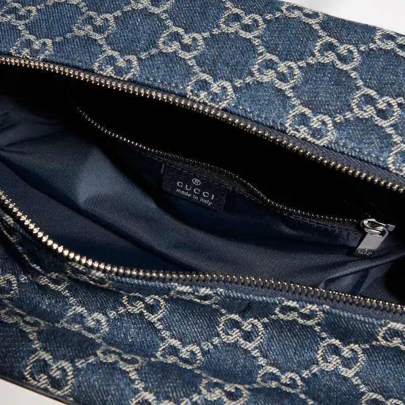 Gucci Melrose Collection Medium Boston Bag Dark Blue