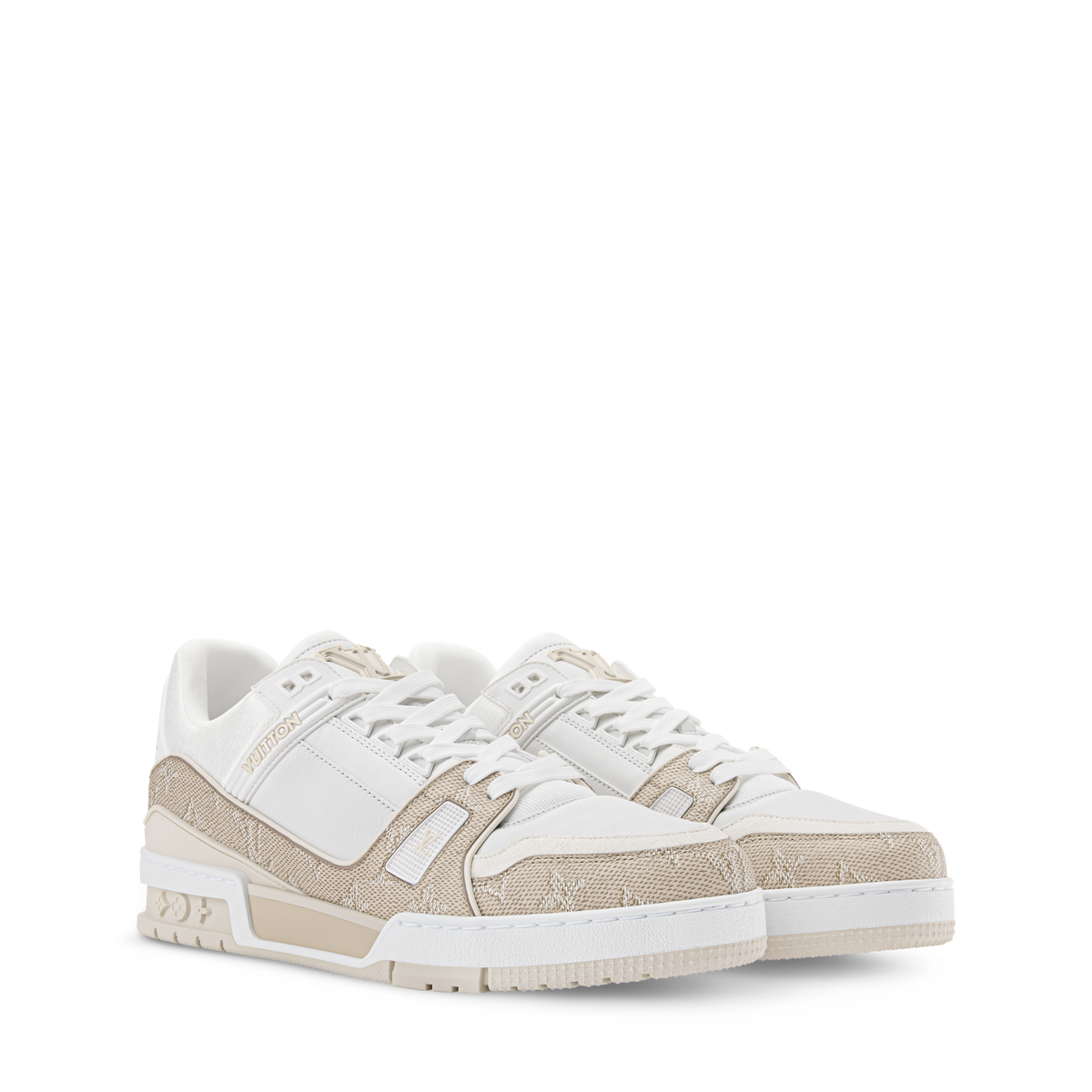 Louis Vuitton LV Trainer Beige Monogram Leather Sneaker