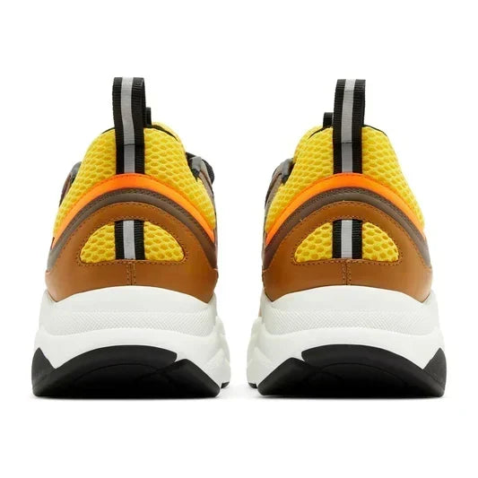 Dior B22 Ebony Camel Yellow Calfskin Trainer